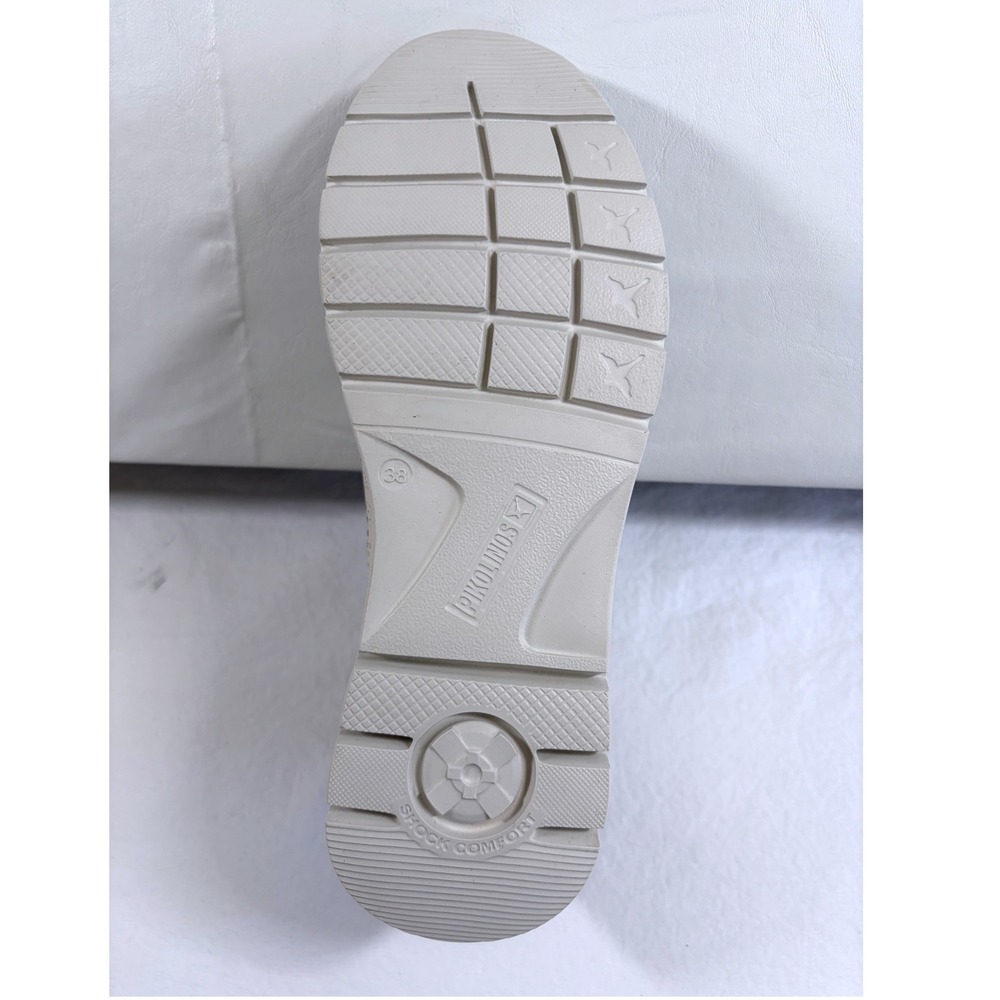 Pikolinos Cantabria Never Worn Cream Grey Leather Perforated Zip Sneakers 38 - Picture 5 of 16